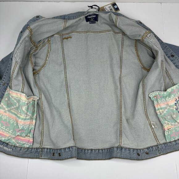 Chubbies Men's Blue Snap Up Workwear Casual Denim Trucker Jacket XL/C45 - Picture 3 of 12